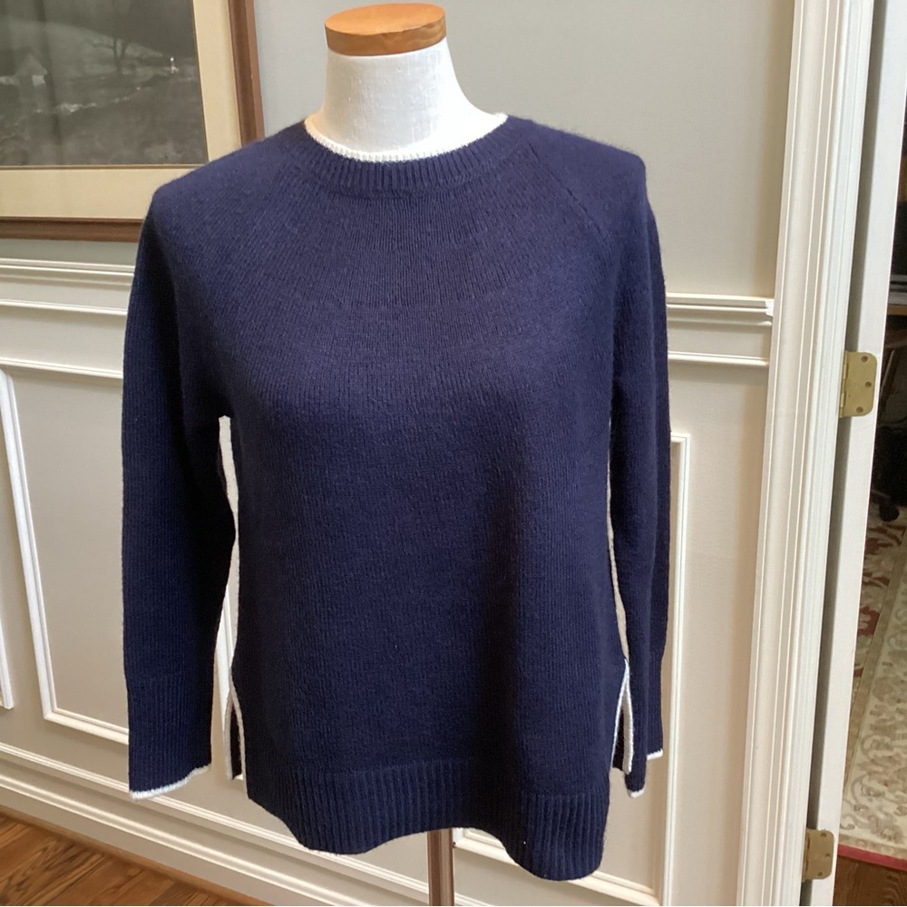 Talbots Blue Crew Neck Sweater Classic Design